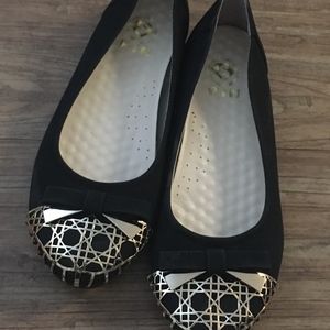 black suede flats from Japan